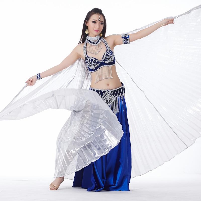 6 Pieces Dancewear Polyester Belly Dance Performance Costumes For Women